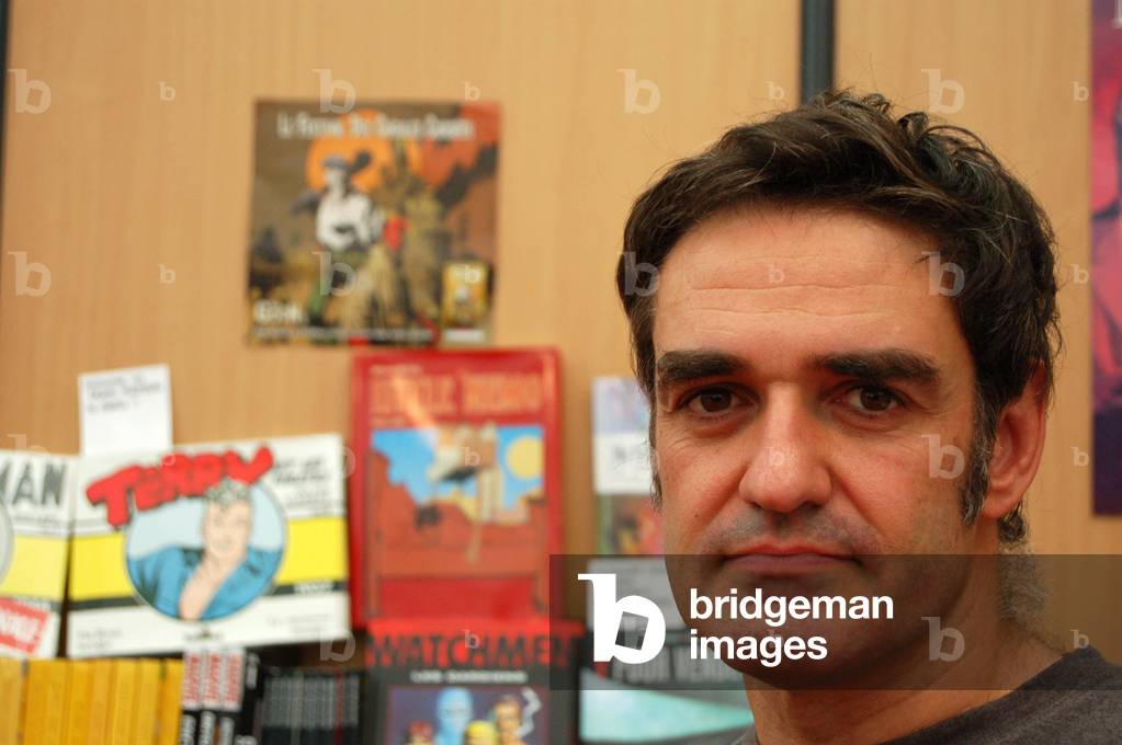 Portrait of Philippe Dupuy, comic book author.