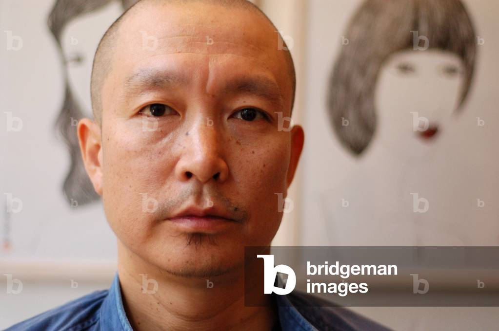 Portrait of Japanese cartoonist Daisuke Ichiba. Photography October 2007.