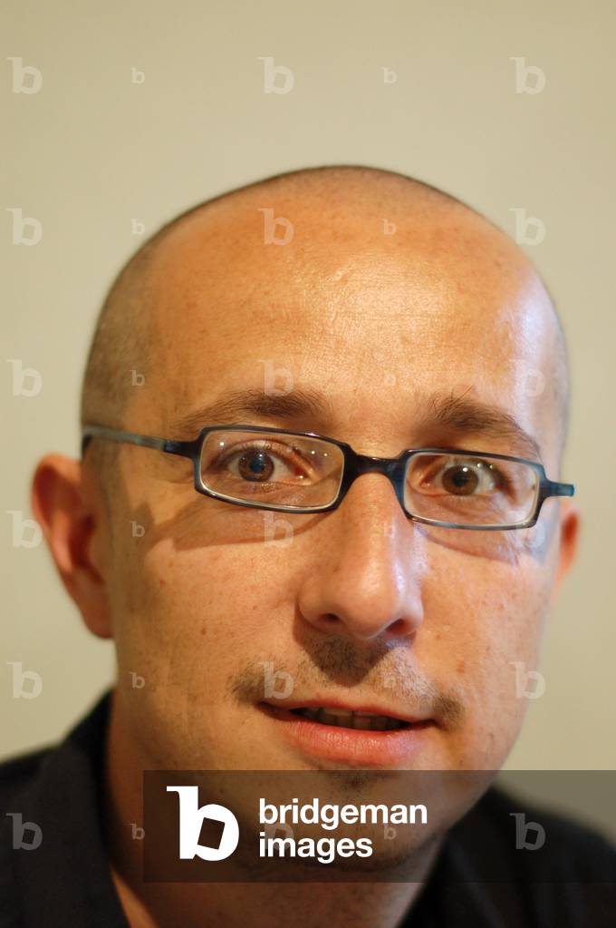 Portrait of Nicolas Offenstadt, French writer. Photography 2007.
