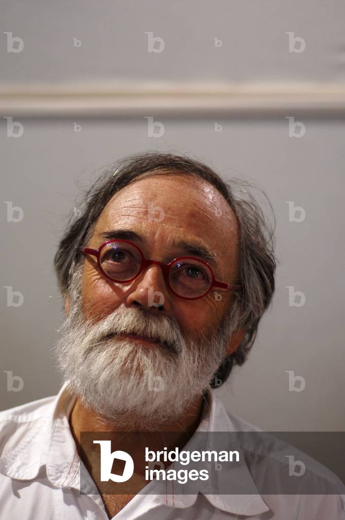 Portrait of Maxime Vivas, French writer. Photography 2007.