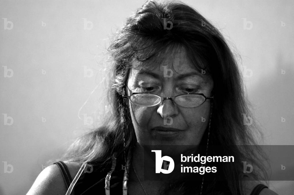 Portrait of Stephanie Benson, French writer. Photography 2007.