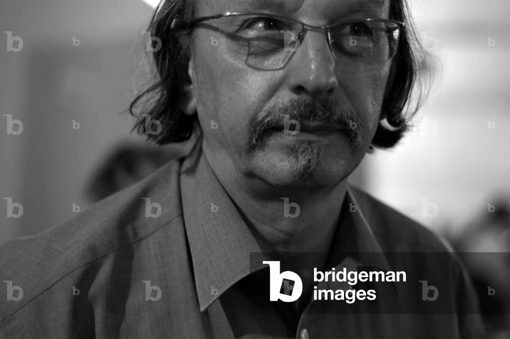 Portrait of Didier Daeninckx, French writer. Photography 2007.