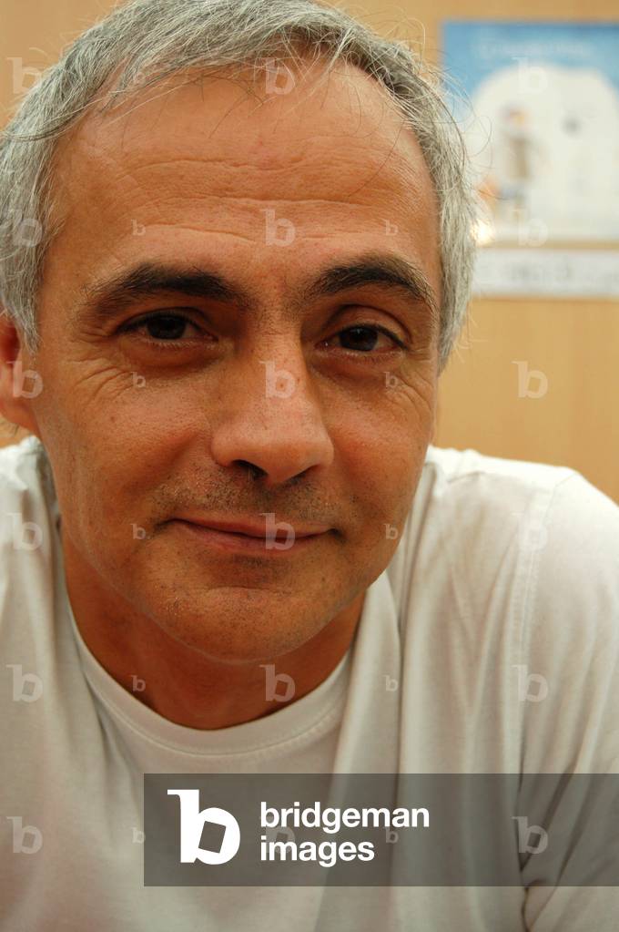 Portrait of Michel Piquel, writer and cartoonist.