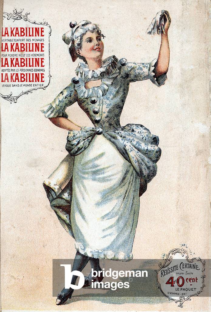 Commedia dell'arte. Colombine. Chromolithography (Chromo engraving). Private collection.