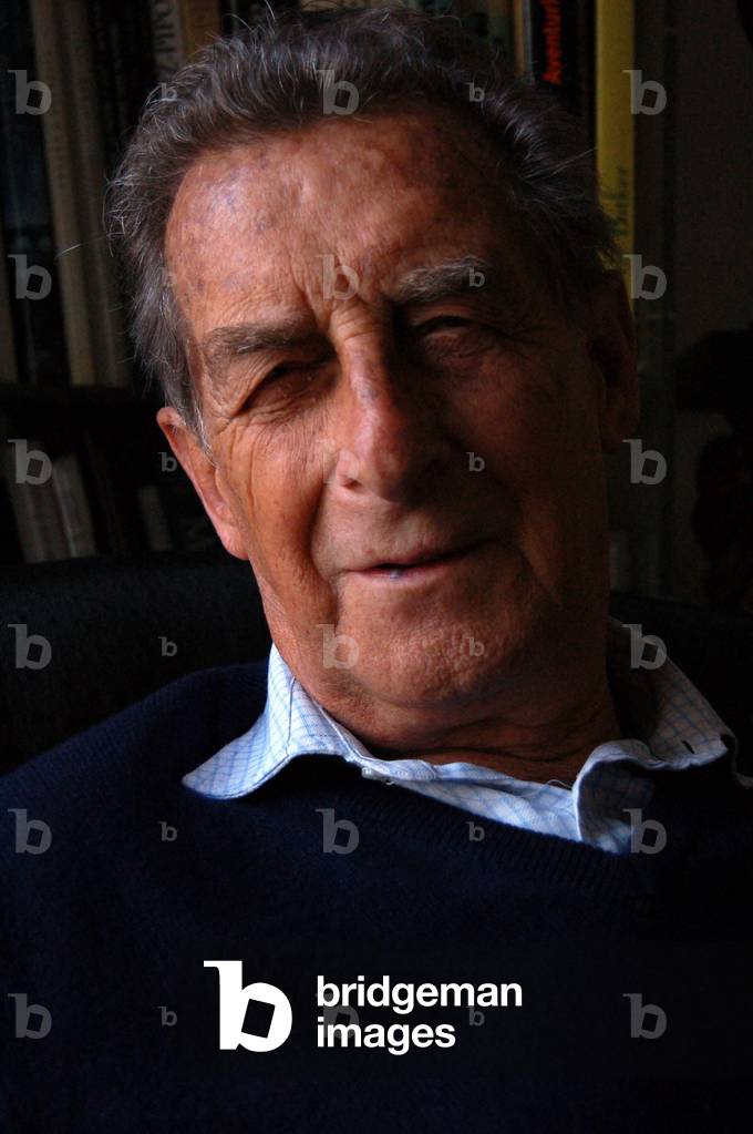 Portrait of Jean Lacouture, French journalist and writer. October 2006.