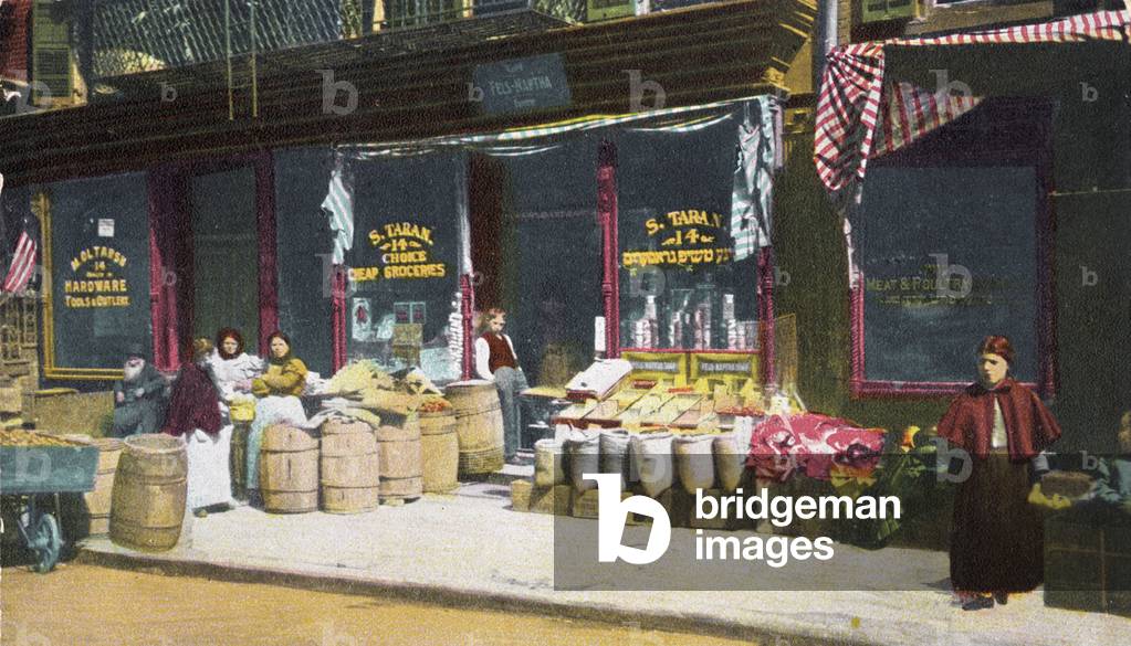 New York.  Lower East Side,  Jewish shop late 19th early 20th century