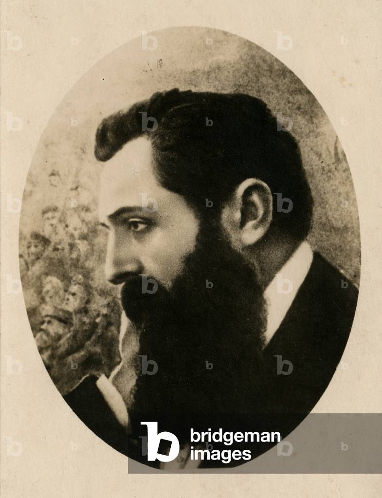 Theodor Herzl born Benjamin Ze'ev Herzl, founder of the World Zionist Organization, in Basel, 1897