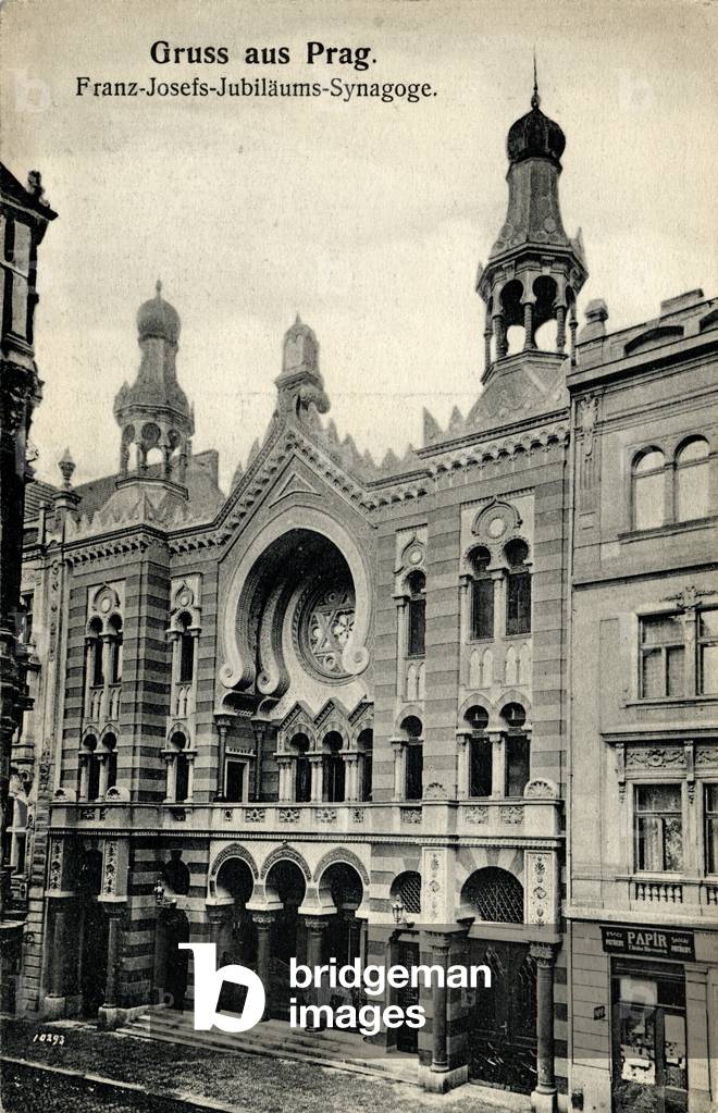 Synagogue in Prague, early 1900s (postcard)