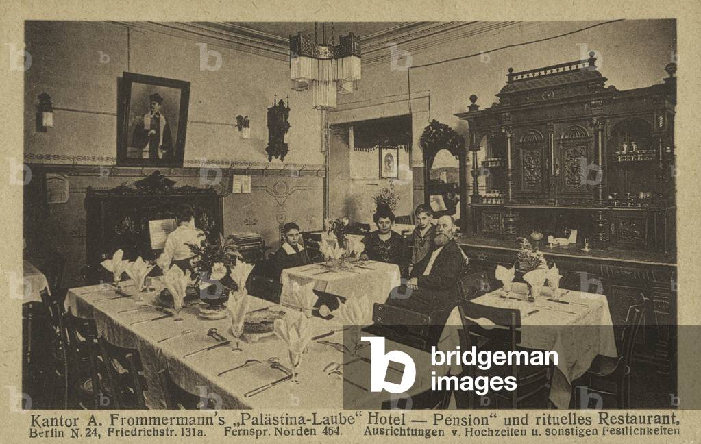 Cantor A Frommermann's Palastina-Lauba Hotel-Pension and Kosher Restaurant, Berlin