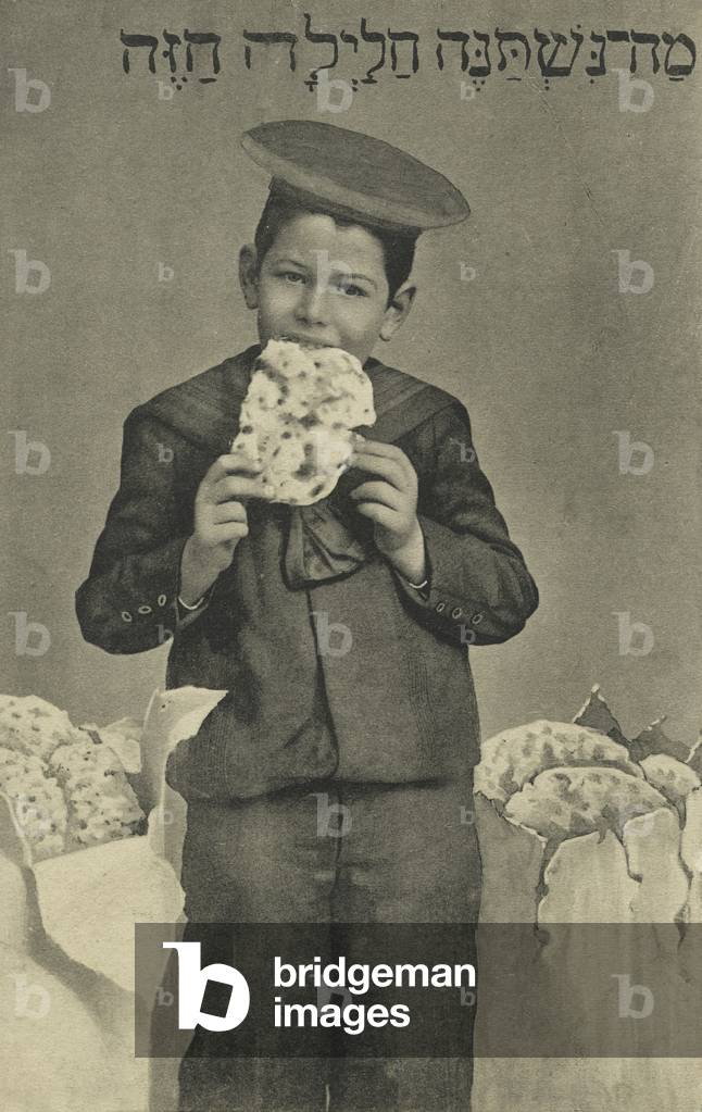 Boy Eating Matza, Passover Festival Humour - 'Why is this Night Different?'