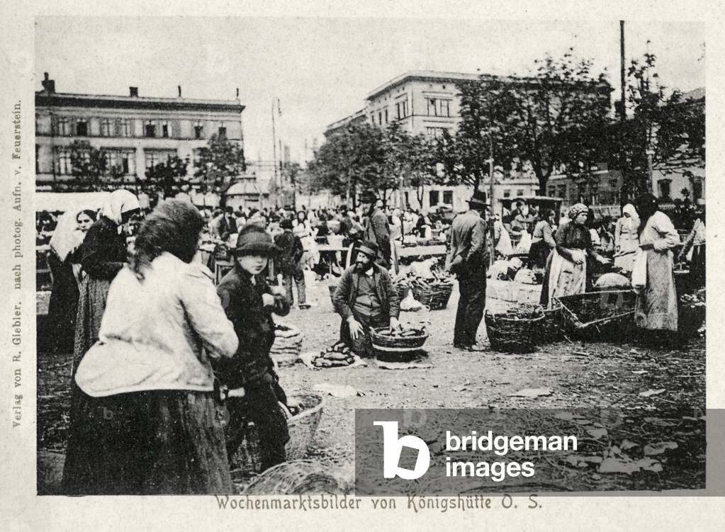 Chorzow (Konigshutte) Jews in weekly market