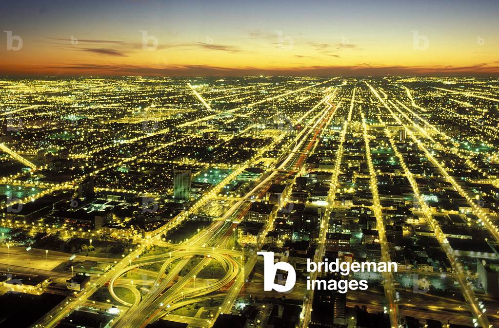 Chicago: Aerial Topographic Views from Sears Tower, 1995 (photo)