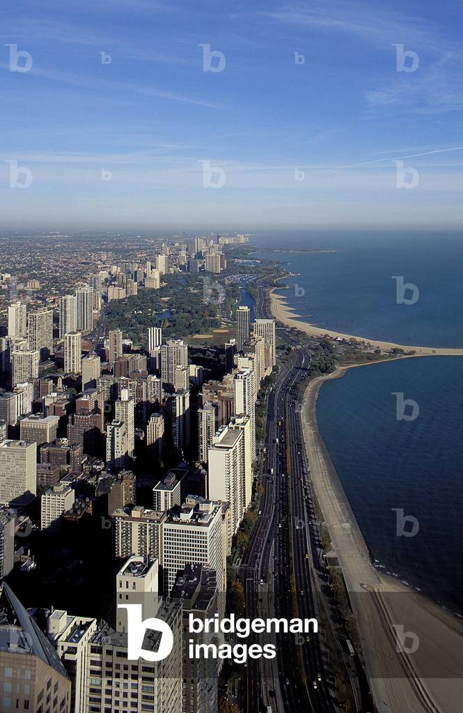 Chicago: Aerial Topographic Views from John Hancock Center, 1995 (photo)