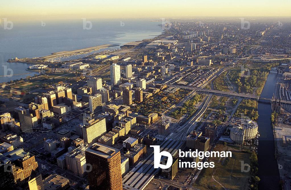 Chicago: Aerial Topographic Views from Sears Tower, 1995 (photo)