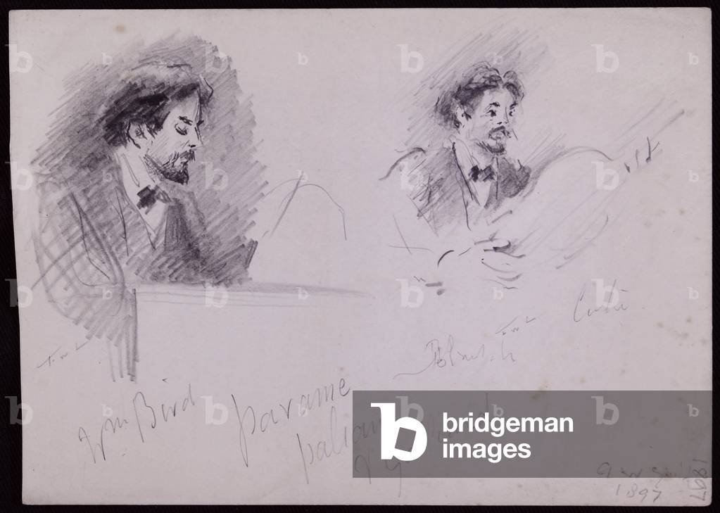 Portrait of Arnold Dolmetsch, 1897 (pencil on paper)