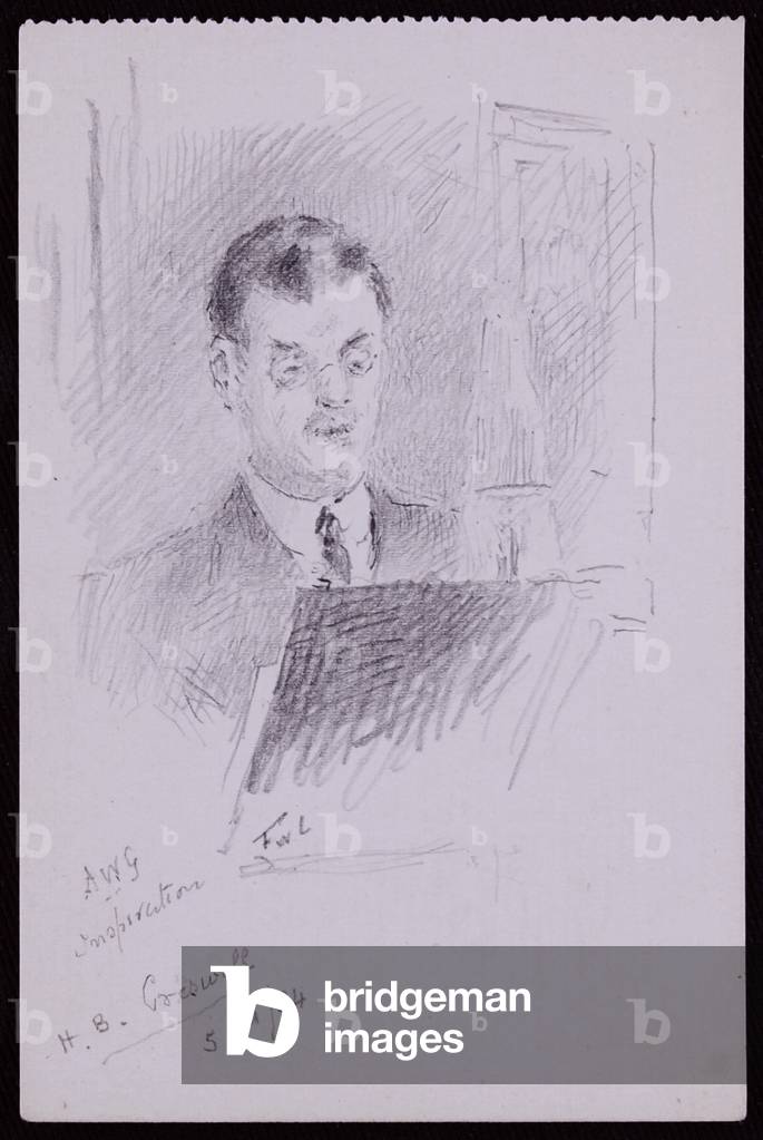 Portrait of HB Cresswell, 1934 (pencil on paper)