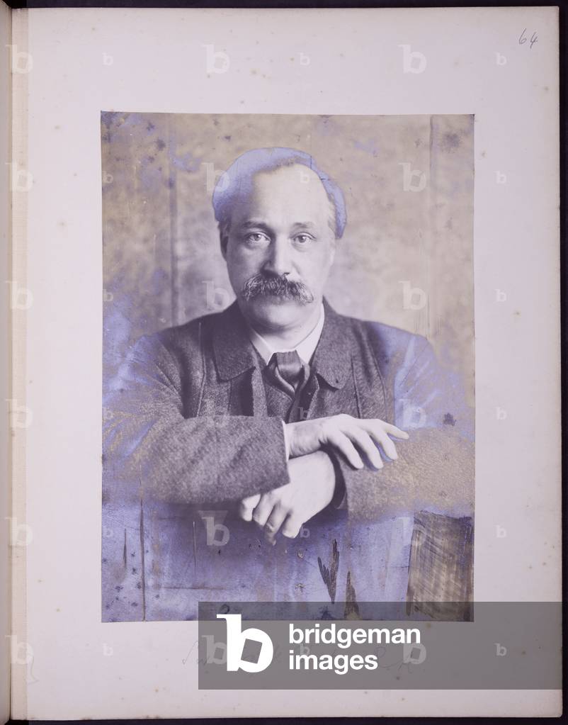 Portrait of Sir Frank Short, c.1900 (b/w photo)