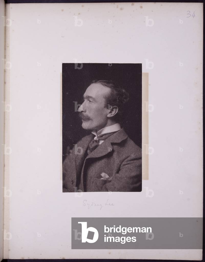 Portrait of Sydney Lee, c.1900 (b/w photo)