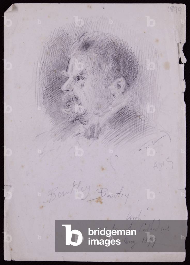 Portrait of JF Bentley, 1899 (pencil on paper)