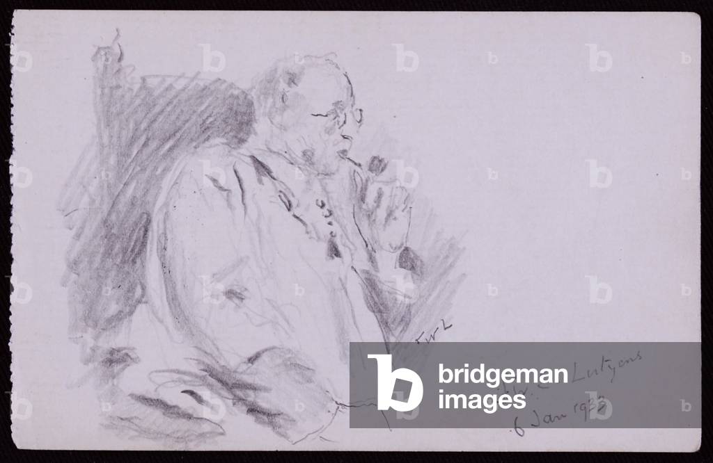 Portrait of Sir Edwin Lutyens, 1932 (pencil on paper)