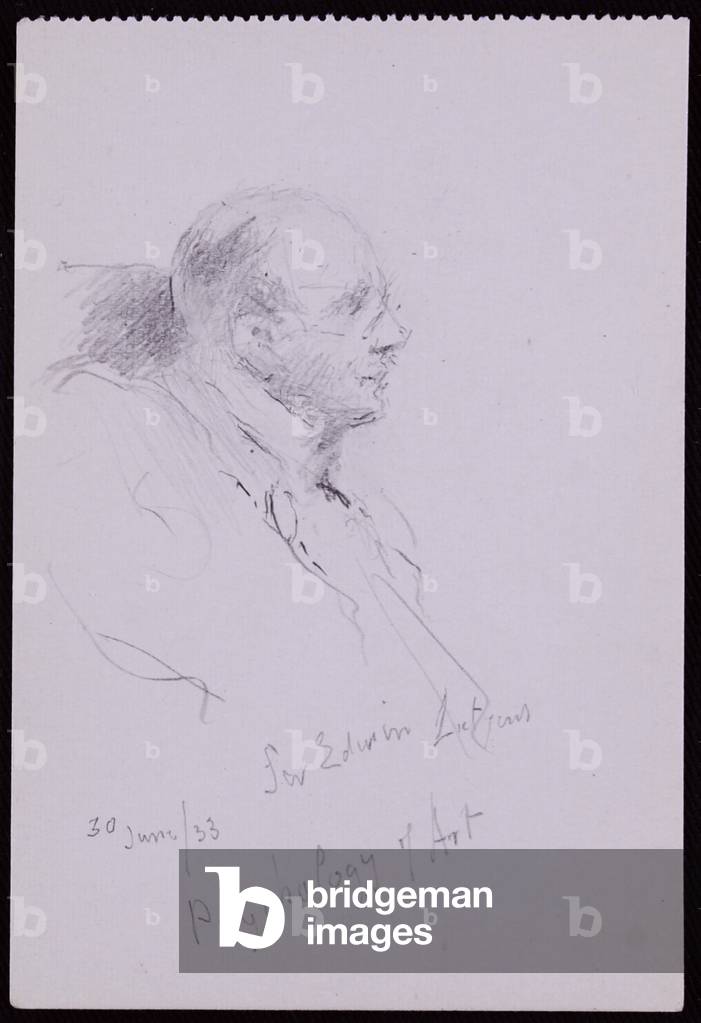 Portrait of Edwin Lutyens, 1933 (pencil on paper)
