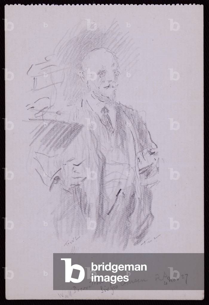 Portrait of Sir George Clausen, 1927 (pencil on paper)