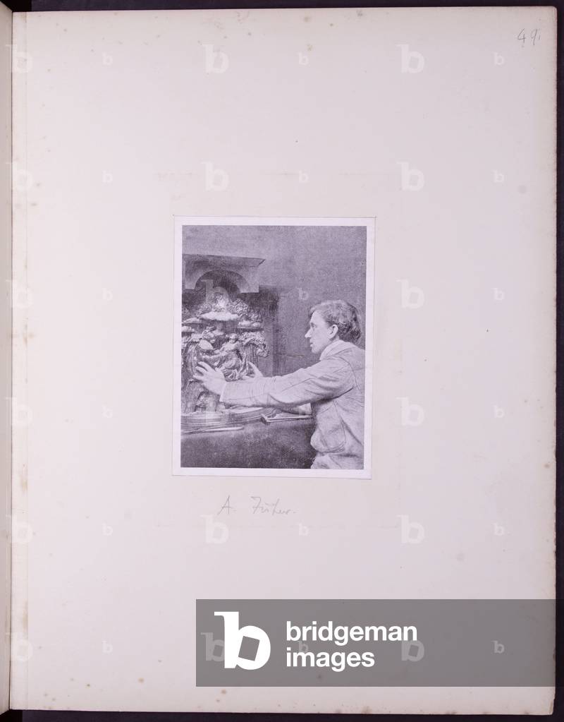 Portrait of Alexander Fisher, c.1904 (b/w photo)