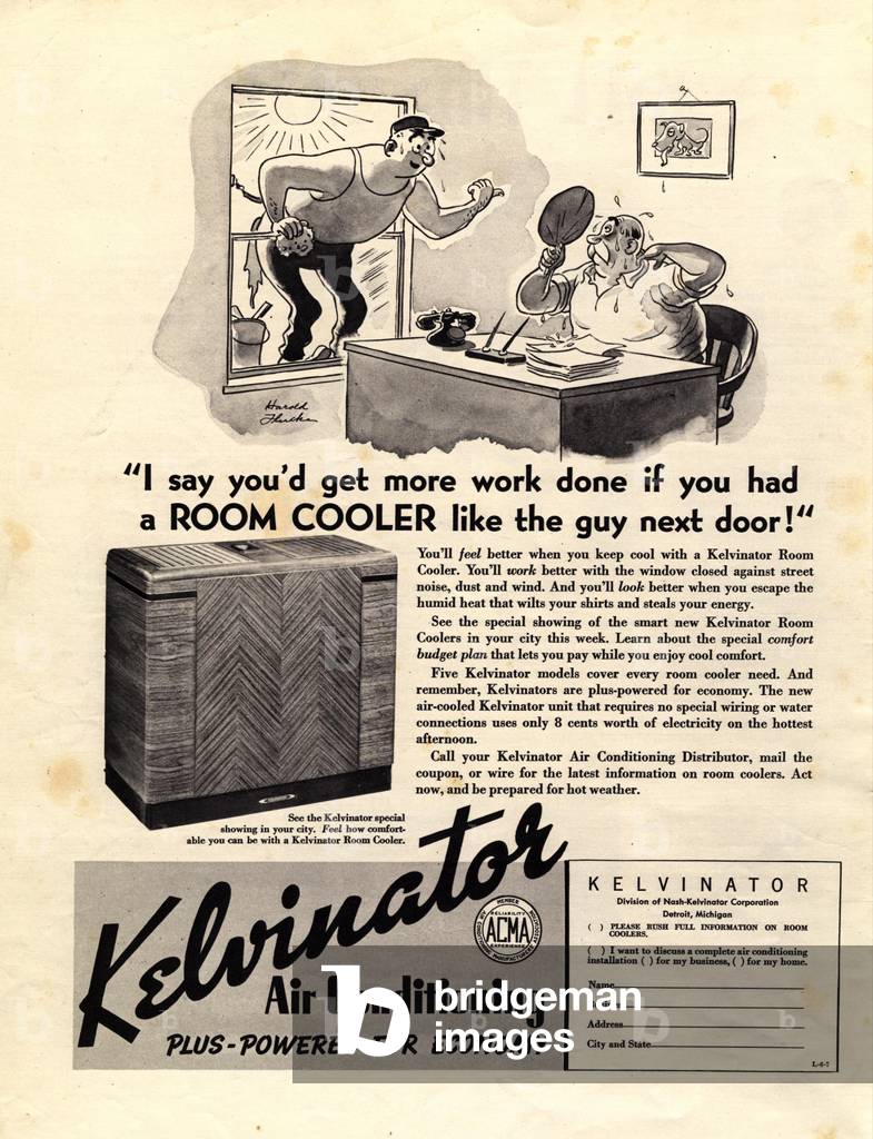 Kelvinator Air Conditioning Magazine, advert, USA, 1950s
