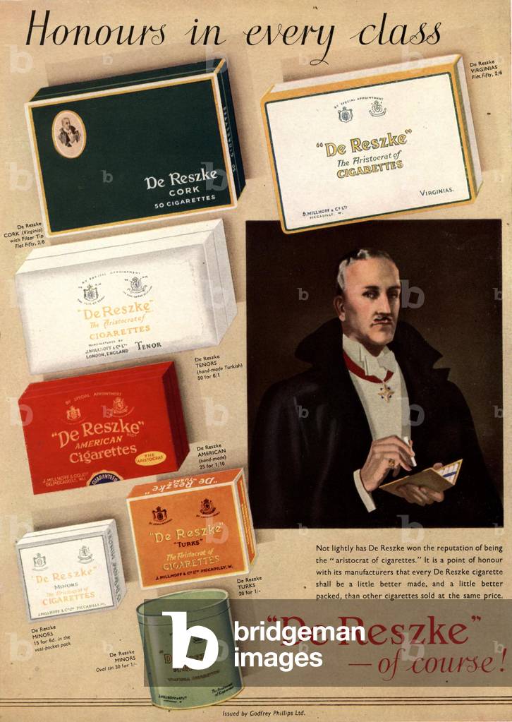 De Reszke, 1930s (print)