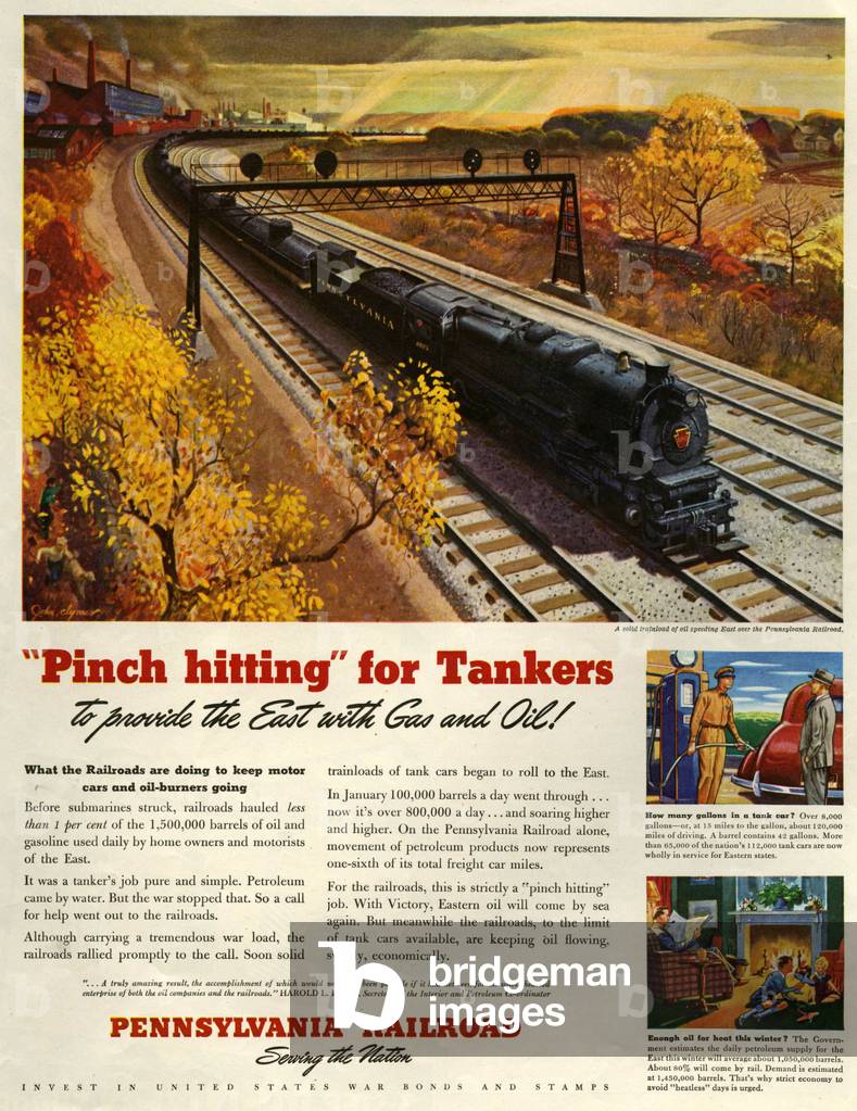 Pennsylvania Railroad Magazine Advert, USA, 1940s