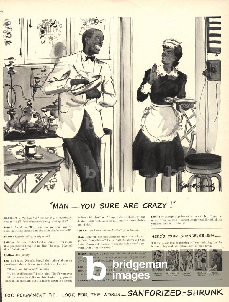 Sanforized Magazine, advert, USA, 1940s