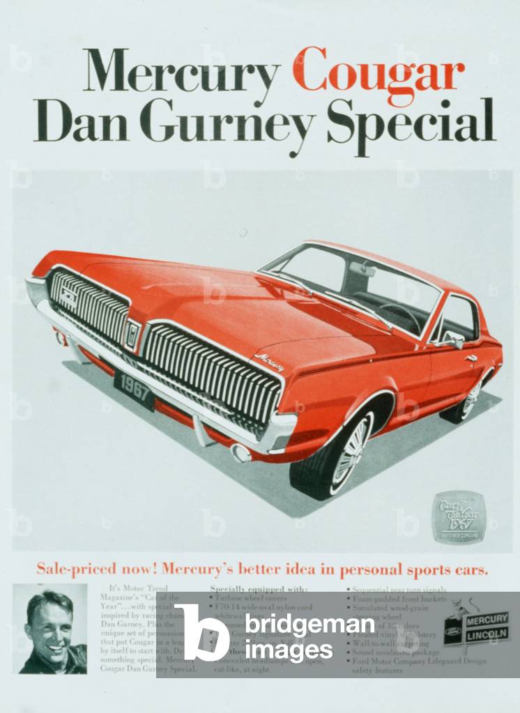 Mercury Cougar Cars, USA, 1950s (print)