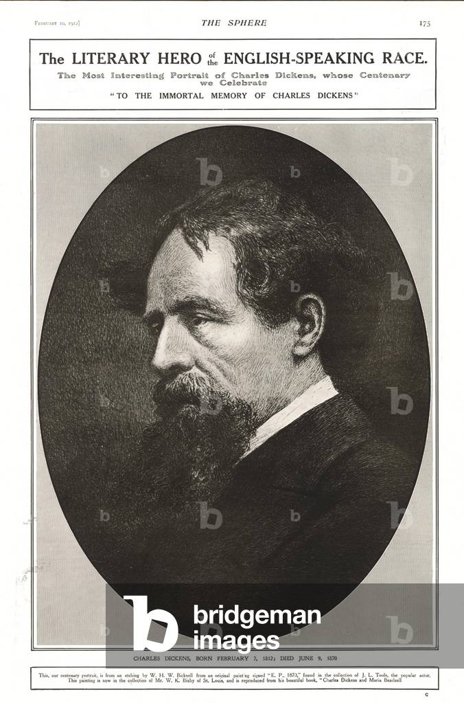 Charles Dickens Magazine Plate, UK, 1900s