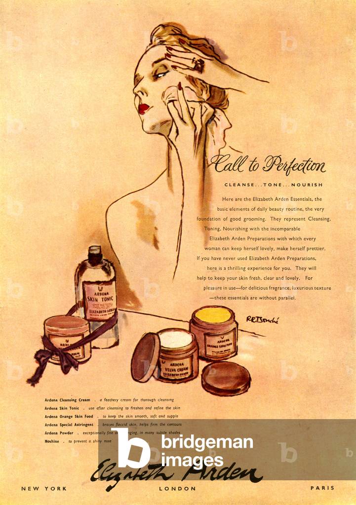Elizabeth Arden Magazine Advert, UK, 1940s