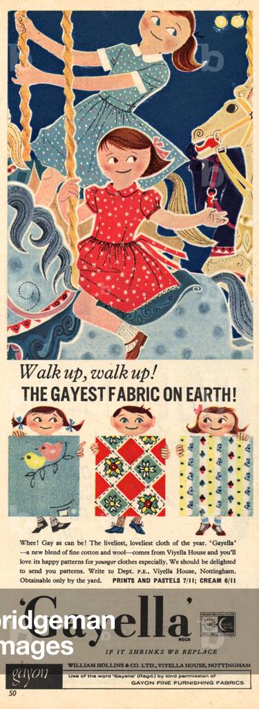 Gayella Magazine, advert, UK, 1950s