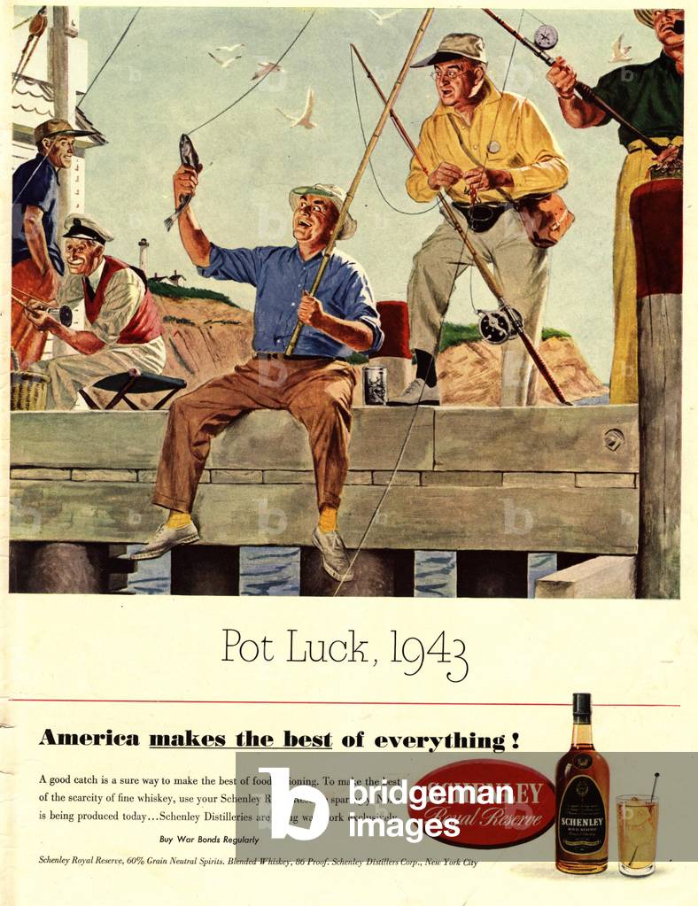 Schenley Whisky Magazine, advert, USA, 1940s