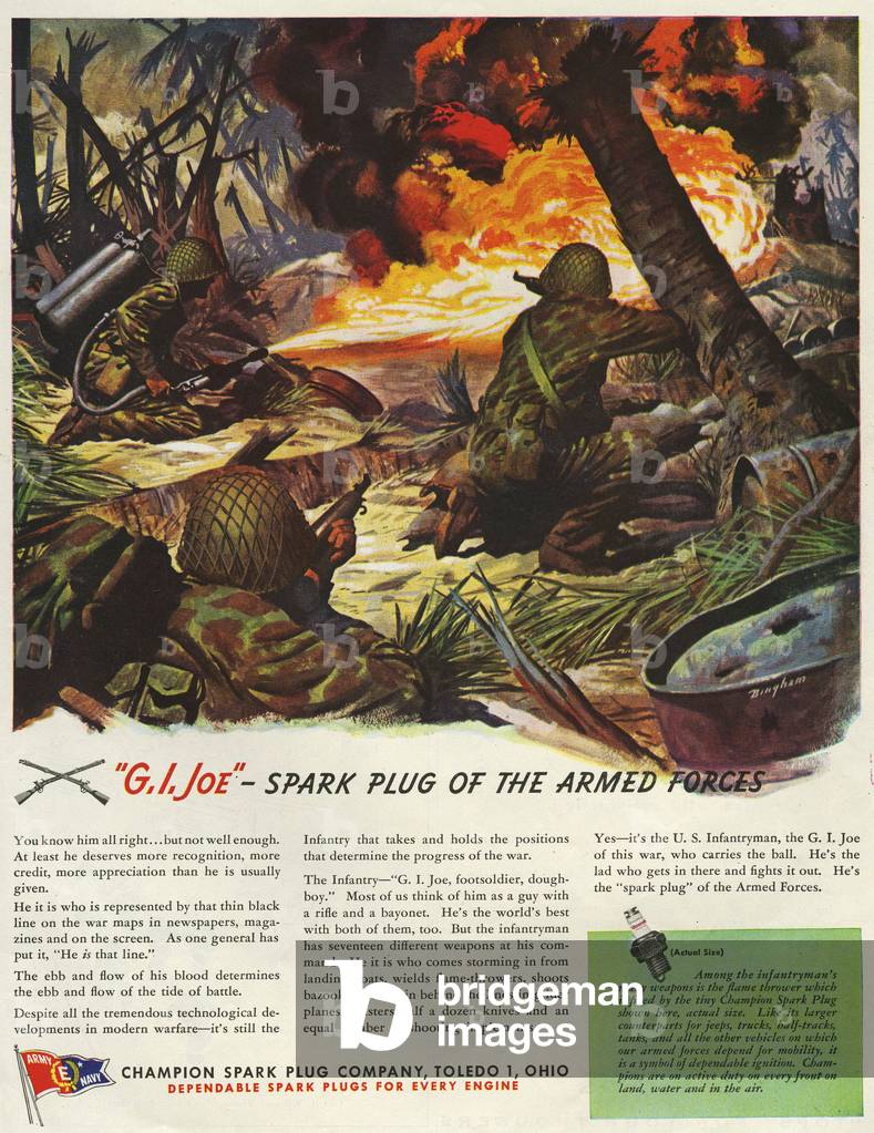 Champion Spark Plug Company Magazine Advert, USA, 1940s