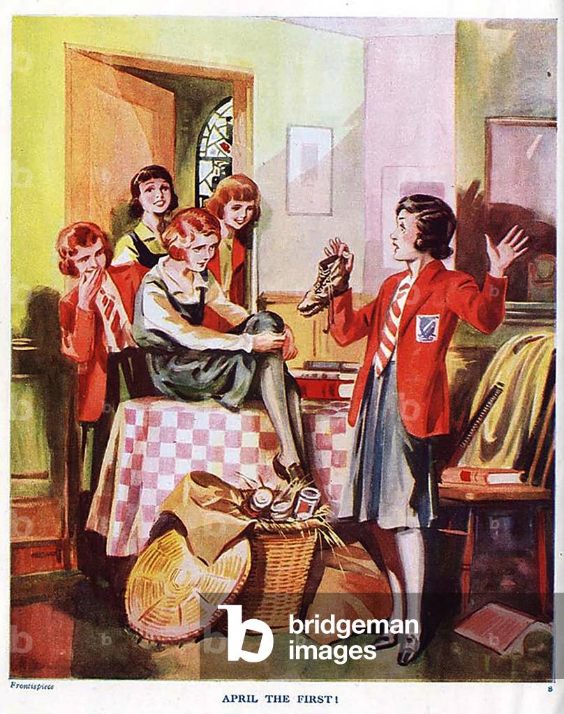 April Fools Day Book Plate, UK, 1920s