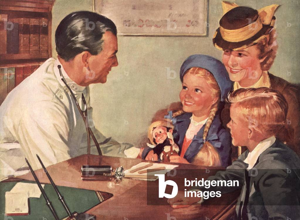 Doctors Surgery Magazine, advert (detail), USA, 1940s