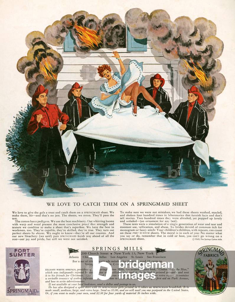 Springmaid Magazine Advert, UK, 1940s