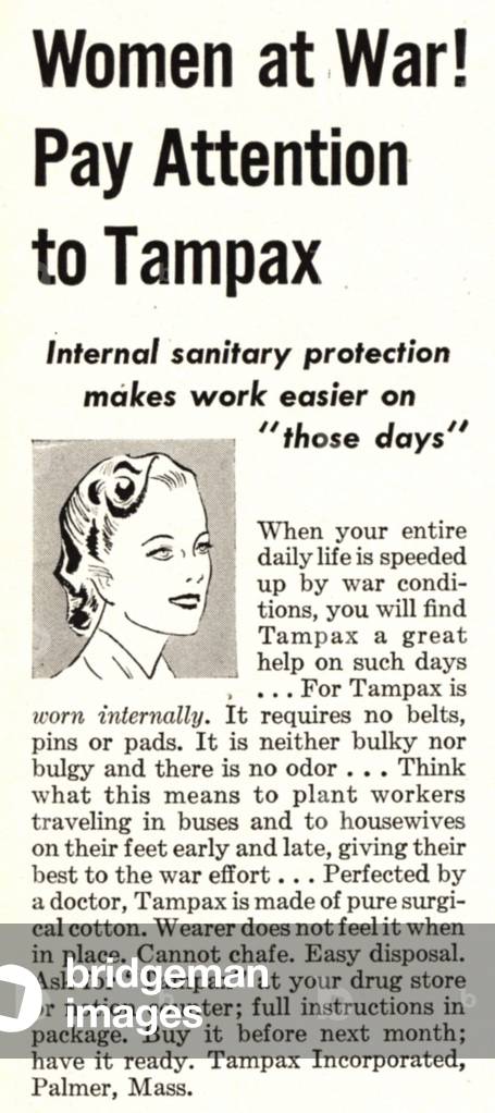 Tampax Magazine, advert, USA, 1940s