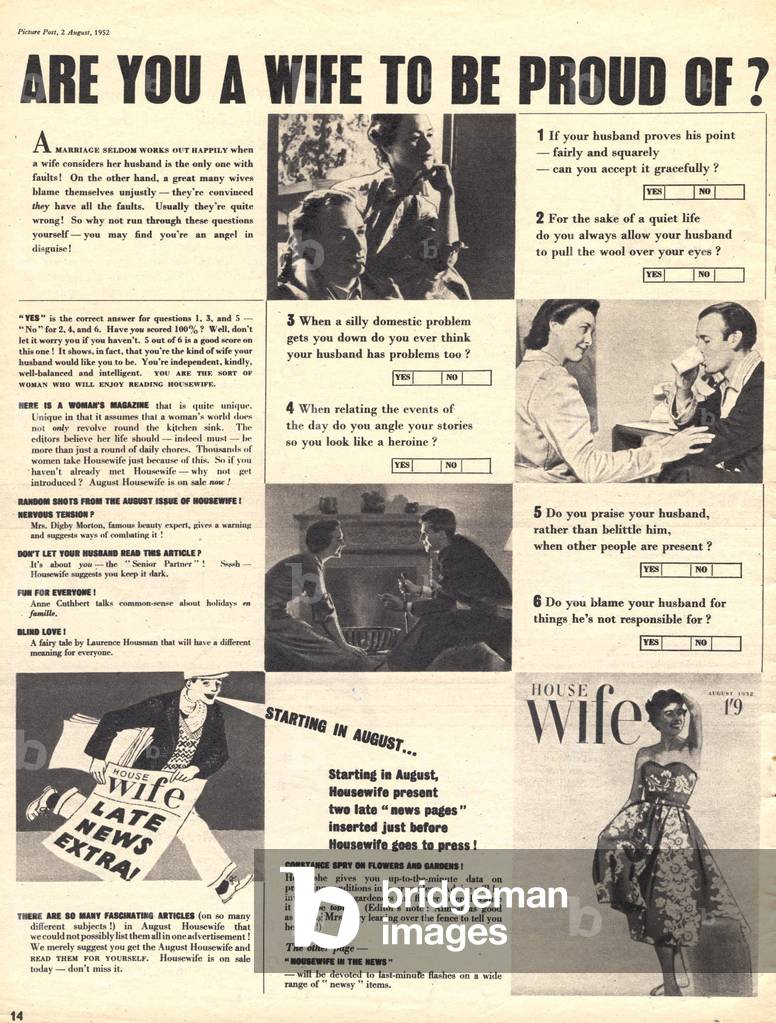 questionnaire, 1950s (print)