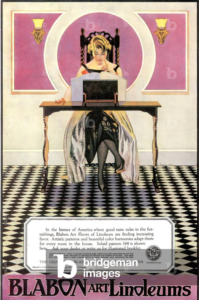 Blabon Art Linoleum Magazine, advert, USA, 1920s
