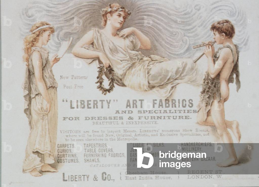 liberty fabrics advertising, UK, 1900s (print)