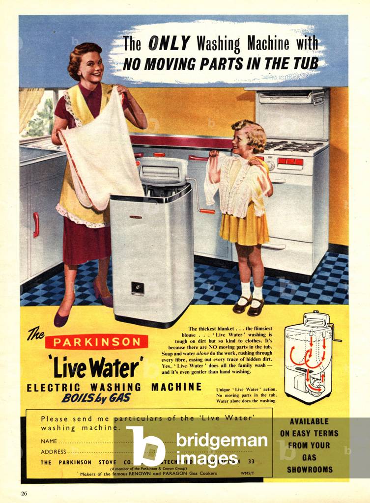 Machine a laver, 1950s (print)