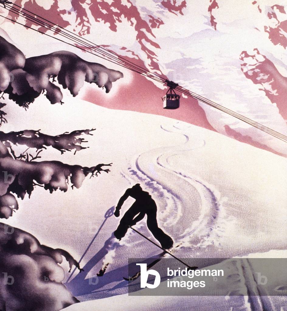 holidays winter sports, 1930s (print)