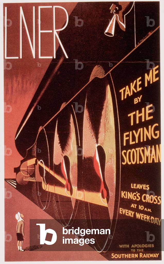 Advertising for the flying Scotsman Train by Lner, c. 1930 (poster)