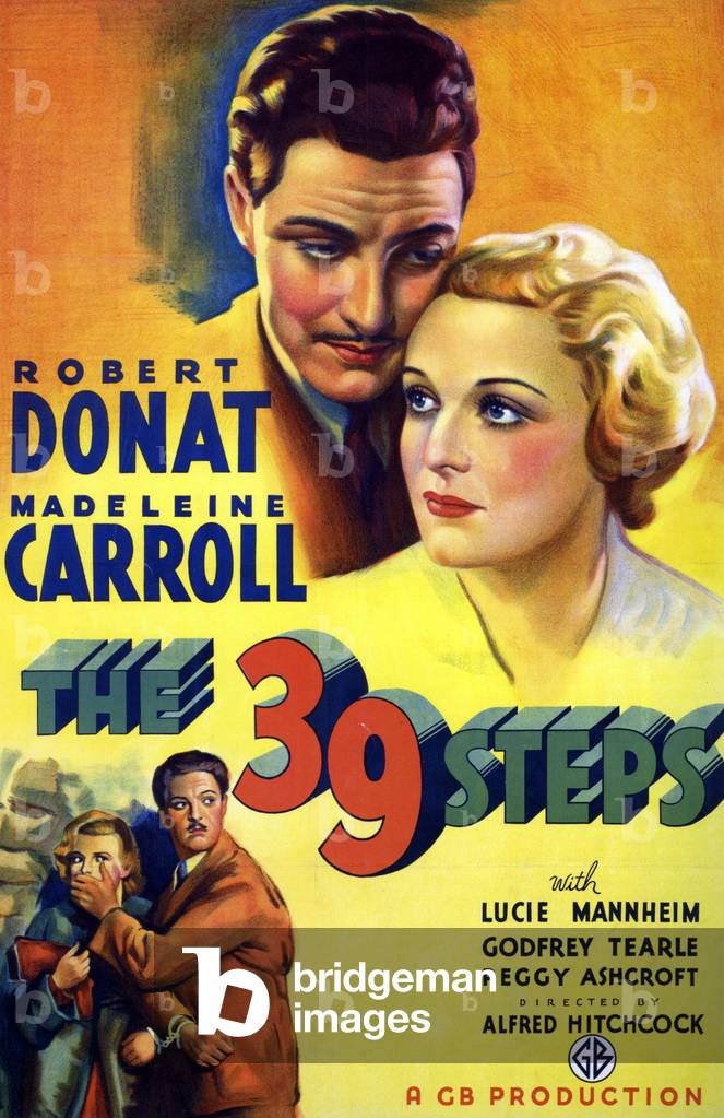 The 39 Steps Film Poster, USA, 1930s