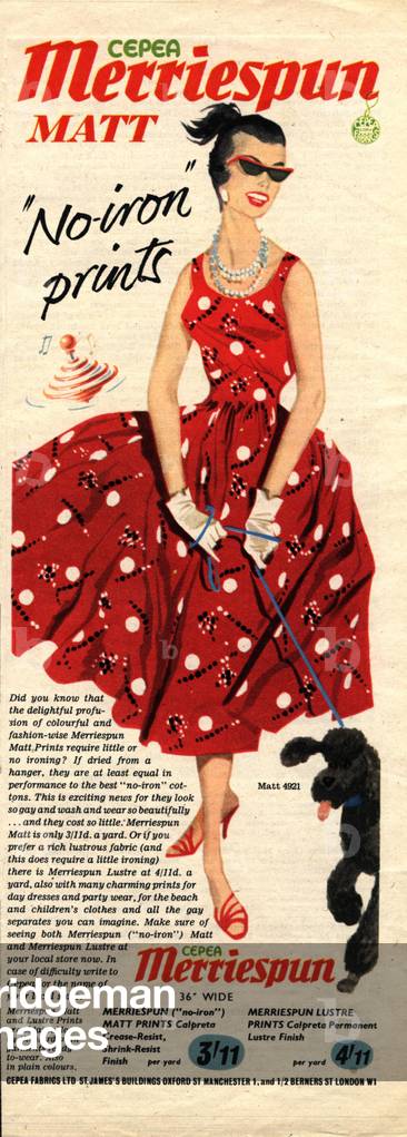 Cepea Merriespun Magazine, advert, UK, 1950s