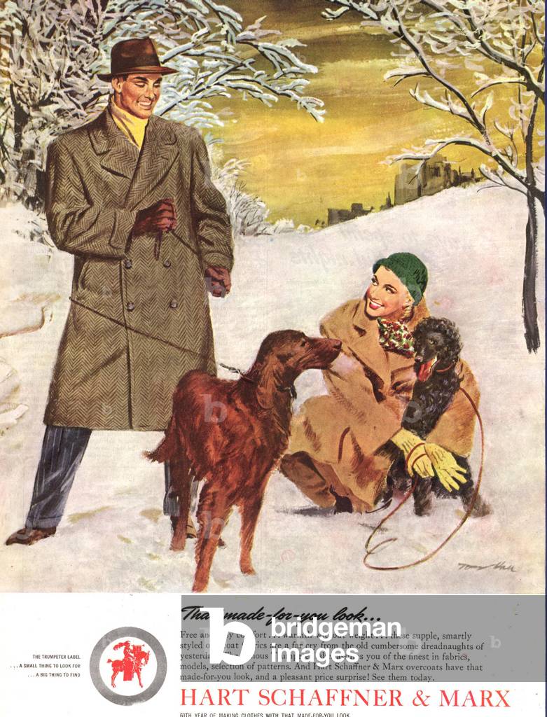 Hart Schaffner Marks Magazine, advert, USA, 1940s